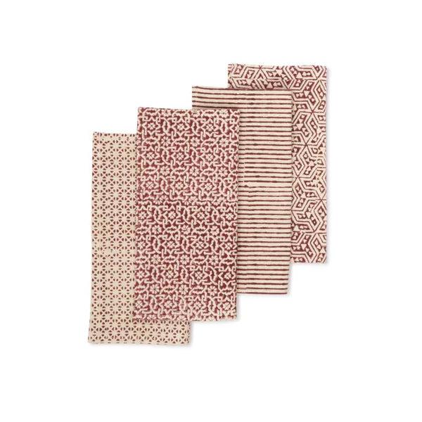 Handwoven Cotton Garnet Rainforest Napkins